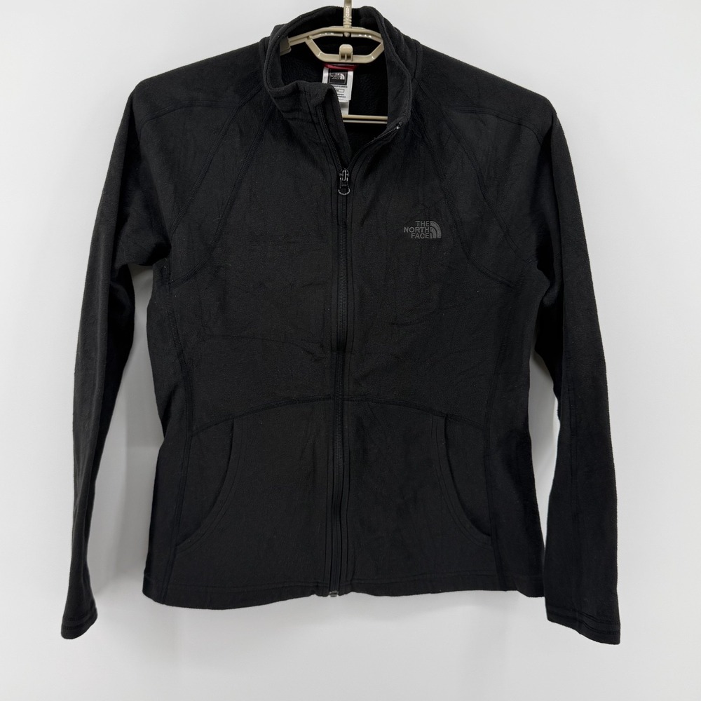 The North Face Womens Medium Black Full Zip Fleece Jacket TKA 100 CT52